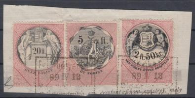 Okmánykivágás 2,50Ft + 5Ft + 20Ft okmánybélyegekkel