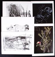 Képzőművészeti mappák (2 db), Bortnyik Sándor és Szántó Piroska művei. Leírással és képekkel, hiányo...