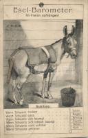 Esel Barometer / Donkey barometer, humour, mechanical postcard (EK)