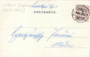 1898 L'Air, Gisbert Combaz art postcard, Dietrich, Brussels