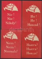 cca 1920 4 db klf nyelvű irredenta röplap.