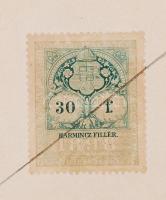 1905 A szentlászlói és balatonfüredi Vargha család címerének hivatalos igazolása, kézzel festett cím...