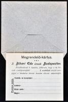 1901 Bihari Ede osztálysorsjáték hirdetése megrendelő kártyával és válaszborítékkal