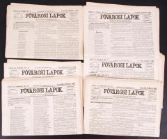 1866-1867 A Fővárosi Lapok 25 db jó állapotú száma, nagyrészt 1867-ből, sok érdekes cikkel a kiegyez...