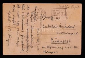 1935 Latabár Kálmán  által írt képeslap édesanyjának