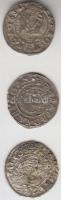 1626K-B Denár Ag "II. Ferdinánd" + 1632K-B Denár Ag + 1634K-B Denár Ag "II. Ferdinánd" T:2-,3 Huszár 1204./1205, Unger II 916.c/917.a
