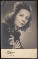 cca 1950 Puskás Éva (Puskás Ferenc testvére) aláírt fénykép