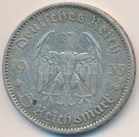 Német 3. Birodalom 1935A 5M Ag "Garnisonkirche" T:3
German Third Reich 1935A 5 Mark Ag &qu...