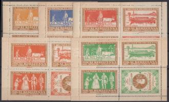 1925 Jókai emlékkiállítás levélzáró kisív több színben.