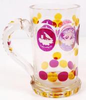 Jó kívánság korsó (németül), több rétegű, maratott, hámozott, hibátlan, m:15 cm