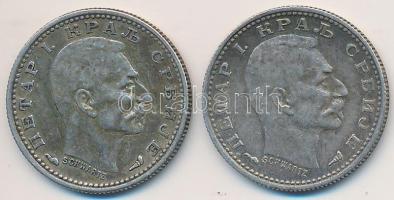 Szerbia 1915. 50P Ag (2x) T:2 Serbia 1915. 50 Para Ag (2x) C:XF