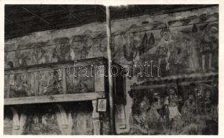 Gelence, 600 éves Római katolikus templom freskói / church interior, mural