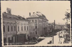 Máramarossziget court, the shops of Baruch Steinmetz, Herman Stauber, Joszovits, and Klein, 'Visszatért So.Stpl'