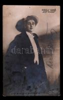 cca 1910 Király Ernő színész aláírt képeslap