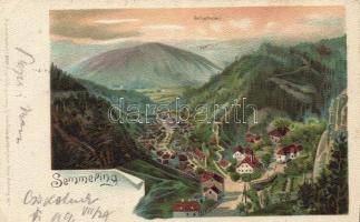 1899 Schottwien, Semmering, litho