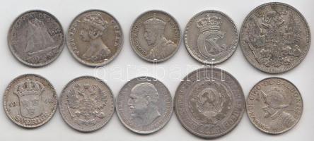 10db klf kisméretű ezüstpénz, összesen 25.31g T:2,2-,3
10pcs of small silver coins, alltogether 25.3...