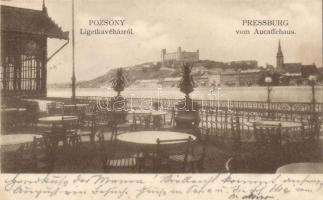 Pozsony, Liget Kávéház 'kiadja a Szolgáld ki magad, Pozsony' / Au Café