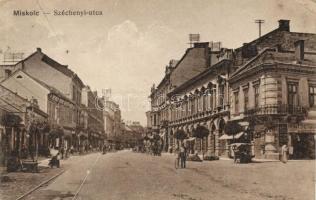 Miskolc, Széchenyi utca, Reiner Dávid bútorháza, Reinitz Herman üzlete (EK)