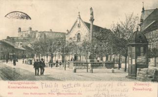 Pozsony, Vármegyeház tér, Komitatshausplatz / square (fl)