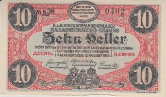 Zalaegerszeg / hadifogolytábor 1916. június 1. 10f + 20f + 50f + 1K + 2K + 5K + 10K + 20K szükségpénz sorozat, közte "MS" sorozatszámú típusokkal is! T:I,I-