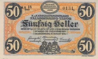Zalaegerszeg / hadifogolytábor 1916. június 1. 10f + 20f + 50f + 1K + 2K + 5K + 10K + 20K szükségpén...
