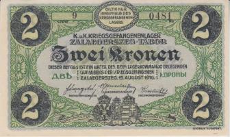 Zalaegerszeg / hadifogolytábor 1916. június 1. 10f + 20f + 50f + 1K + 2K + 5K + 10K + 20K szükségpén...
