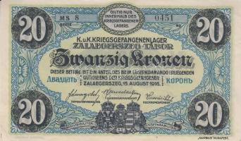 Zalaegerszeg / hadifogolytábor 1916. június 1. 10f + 20f + 50f + 1K + 2K + 5K + 10K + 20K szükségpén...