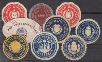 9 db magyar pecsétbélyeg