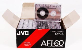 10 db üres, JVC 60 perces magnókazetta
