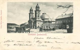 Szatmár, görög keleti templom; Lőwy Miksa kiadása / Greek catholic church (fa)