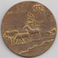 Románia ~1926. "Román Mezőgazdasági Kamara / Kiállítás" Br emlékérem (59mm), jelzett: R.Fäbbler T:2- ph. Romania ~1926. "Romanian Chamber of Agricultur / Exposition" Br medallion (59mm), signed: R.Fäbbler C:VF edge error