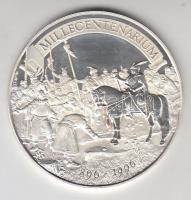 Bognár György (1944-) 1996. "Millecentenárium 896-1996" Ag emlékérem (31.1g/0.999/42,5mm) díszdobozban T:PP Csak 2000db!