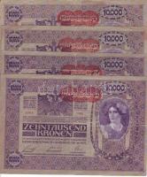 Ausztria 1918. 10.000K (4x) piros "Deutschösterreich" fny-sal T:III/IV