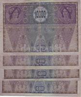 Ausztria 1918. 10.000K (4x) piros "Deutschösterreich" fny-sal T:III/IV