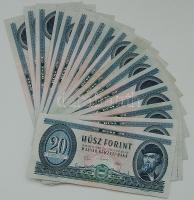 1969. 20Ft (18x) T:II Többségében csak egyszer hajtott!