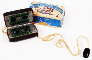 Német pengeélező, eredeti tokjában, 8×5 cm