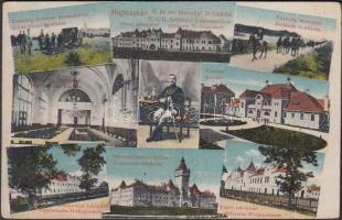 Hajmáskér, tüzérségi lövéshez készenlétben, Tiszti lakótelep, tüzérségi menetben, Kaszinó, legénységi lakóépület, Parancsnoksági épület, Divald és Monostory (EK)