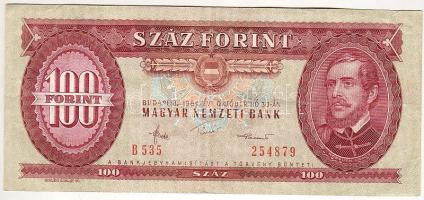 1984. 100Ft variáns "tulipán" fordított állású T:II
