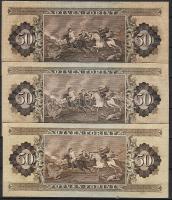 1969. 50Ft (3x) benne eltolódott és ferdén nyomott sor- és sorozatszámok T:II