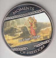 Libéria 2004. 10$ "Szabadság pillanatai-Mózes kivezeti népét Egyiptomból i.e. 1250." multicolor T:PP Liberia 2004. 10 Dollars "Moments of Freedom-Out of Egypt 1250 BC." multicolor C:PP