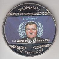 Libéria 2004. 10$ Szabadság pillanatai-Lech Walesa és a Szolidaritás 1980. multicolor T:PP Liberia 2004. 10 Dollars Moments of Freedom-Lech Walesa and the Solidarity 1980. multicolor C:PP