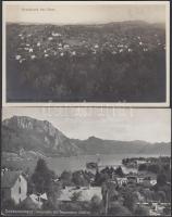 2 db régi osztrák városképes lap: Graz-Kroisbach, Gmunden, Traunstein, Salzkammergut/ 2 old Austrian postcards