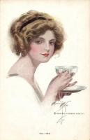 Tea time; Reinthal & Newman No. 612. s: Harrison Fisher