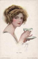 Tea time; Reinthal & Newman No. 2101. s: Harrison Fisher