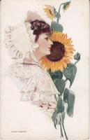 Sunflowers; Taylor Platt &amp; Co. Series 783. s: Lyman Powell