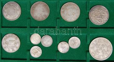 Kína Császárság/Köztársaság érdekes gyűjtemény, benne nagyértékű pénzek hamisítványai, össz. 48db, 2 db kazettás éremtartóban T:2,3