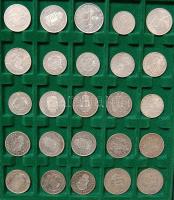 Hagyaték tétel régi és új, főleg magyar, 27 db fém, 40 db Ag sok jobbal, 2 db kazettás pénztartóban ...