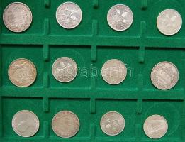 Hagyaték tétel régi és új, főleg magyar, 27 db fém, 40 db Ag sok jobbal, 2 db kazettás pénztartóban ...