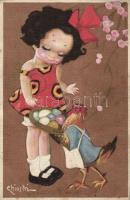 Easter, Italian art postcard s: Chiostri (fa)