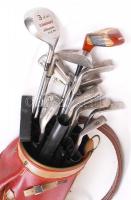 Márkás golfütő készlet 14 db különböző méretű utővel MacGregor, Swirken, Hitshusha golf táskával / S...